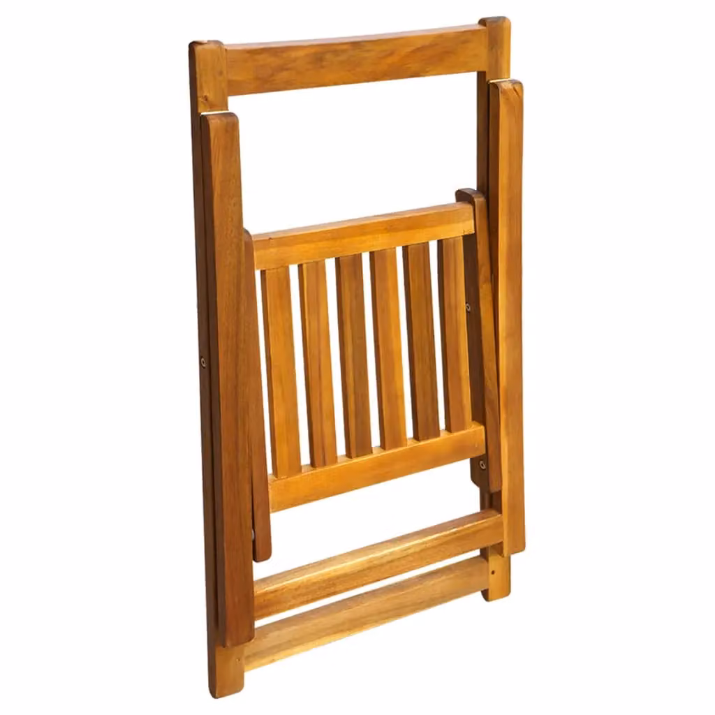 Berkfield Home Set of 2 Folding Garden Chairs in Brown Solid Acacia Wood – 2