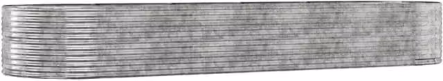Berkfield Home Garden Silver Powder-coated Steel Raised Bed W: 447 cm, D: 140 cm, H: 68 cm
