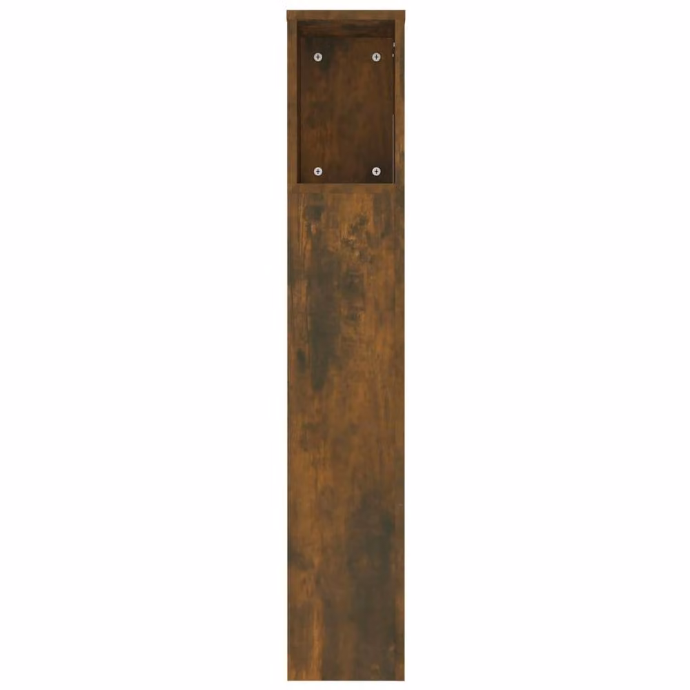 Berkfield Home Headboard Cabinet in Smoked Oak Brown, W: 220 cm, D: 18.5 cm, H: 104.5 cm – 4