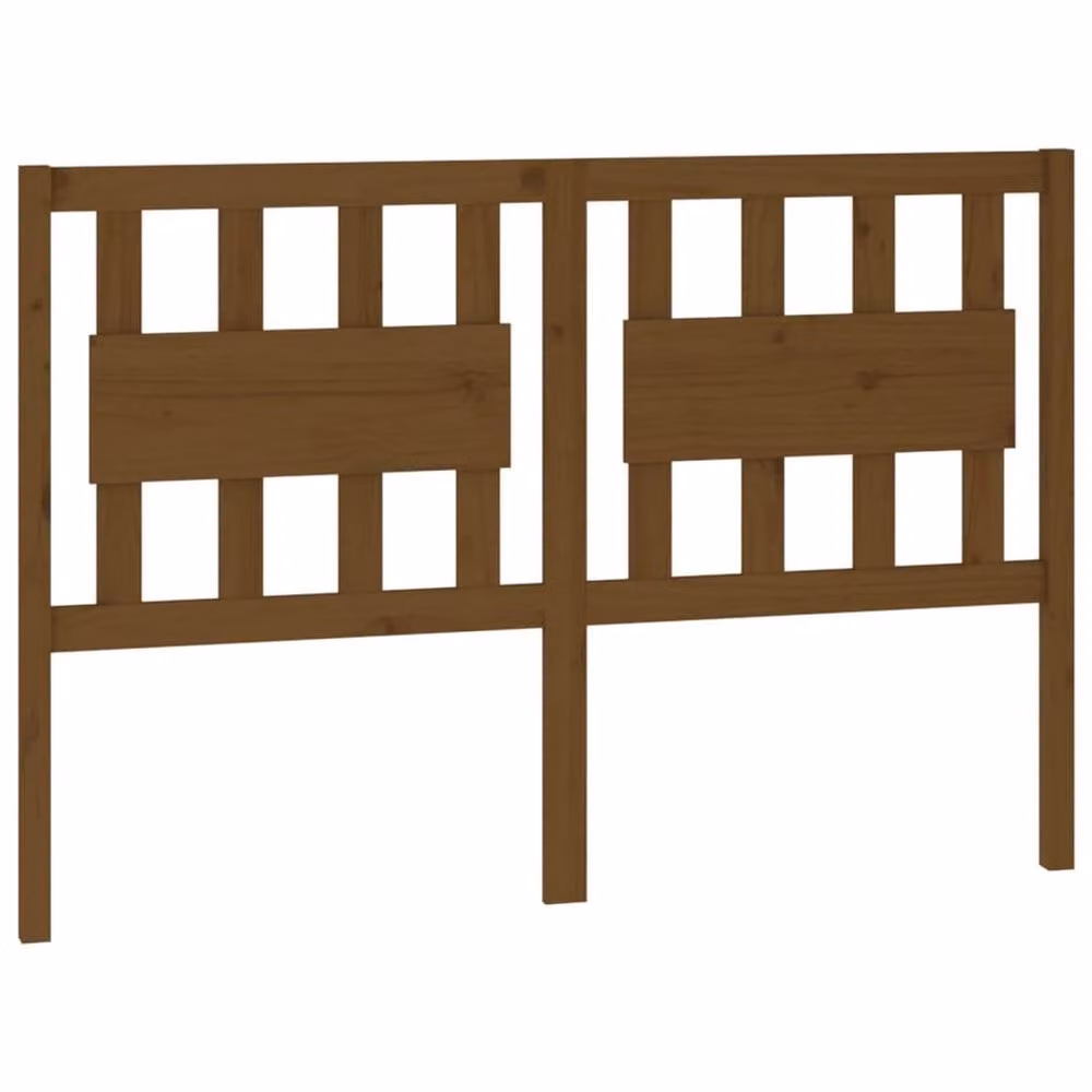 Berkfield Home Beautiful Bed Headboard in Honey Brown Solid Pine Wood, W: 125.5 cm, D: 4 cm, H: 100 cm – 3