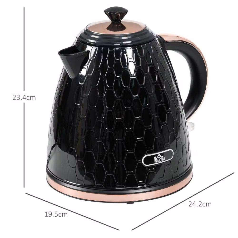 Rolipo Black 1.7 l 3kW Rapid Boil Honeycomb Kettle – 3