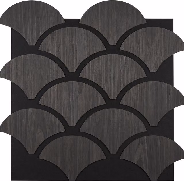 Fuse Acoustic Wood Look Wall Panel in Anthracite Grey