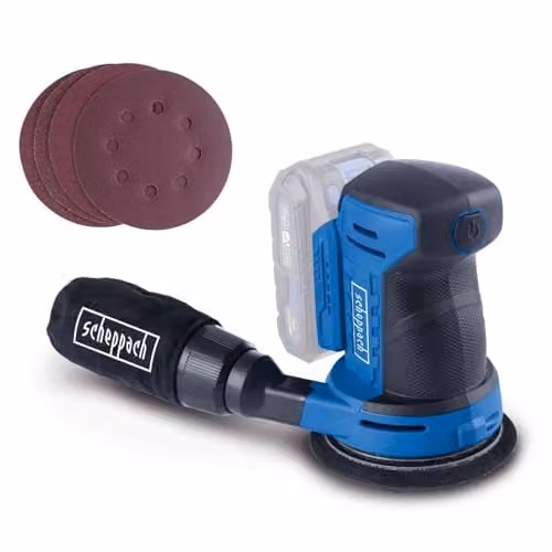 Scheppach IXES 20V Cordless Random Orbital Sander C-OBS125-X, 125 mm Blue – 1