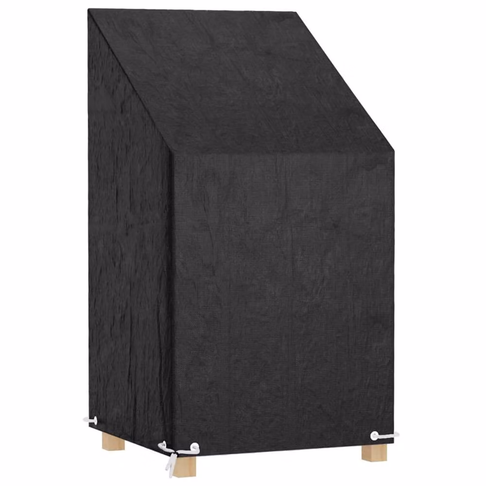 Berkfield Home Black Water Repellent Dining Chair Cover with 8 Eyelets, W/D/H: 65 x 65 x 80/120 cm – 2