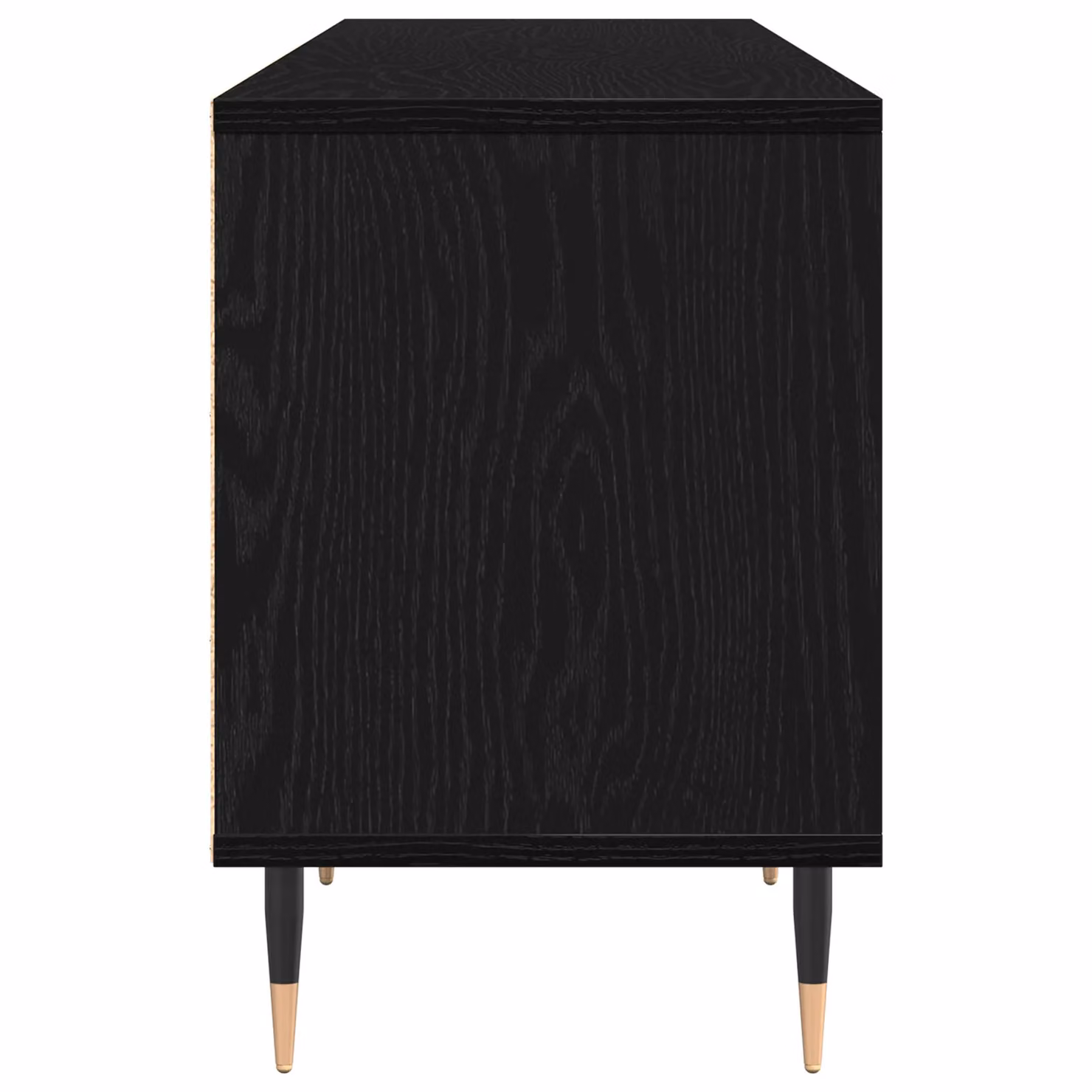 Berkfield Home Modern TV Cabinet in Black Oak, W: 150 cm, D: 30 cm, H: 44.5 cm – 3