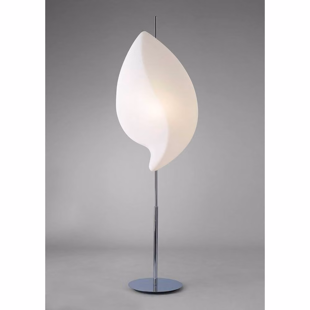 Netlighting Natura Floor Lamp in Chrome, White and Grey with 2 x E27 Lights – 2