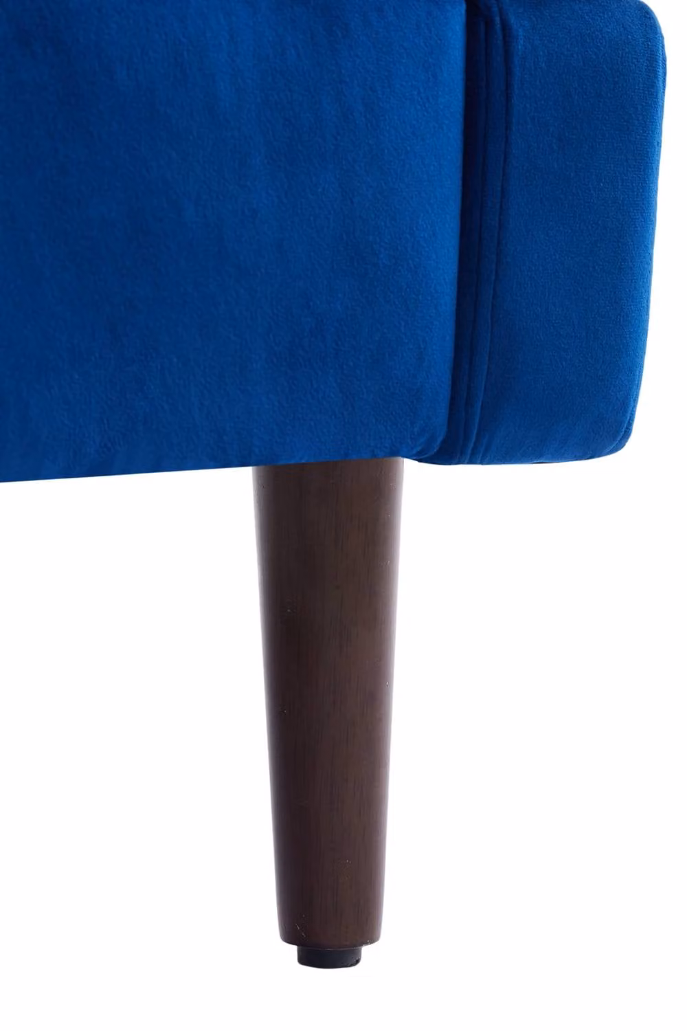 Garden Sanctuary Mid-Century Blue Velvet Single Sofa Armchair – 4