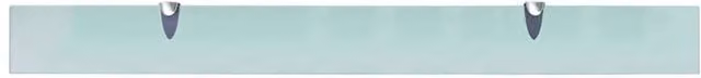 Berkfield Home Modern Floating Glass Wall Shelf, Clear, W: 100 cm, D: 10 cm, H: 0.8 cm