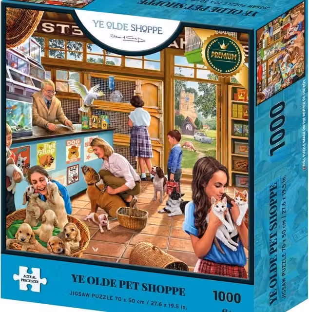 Ye Olde Collection Ye Olde Pet Shoppe 1000 Piece Multicolour Cardboard Jigsaw Puzzle