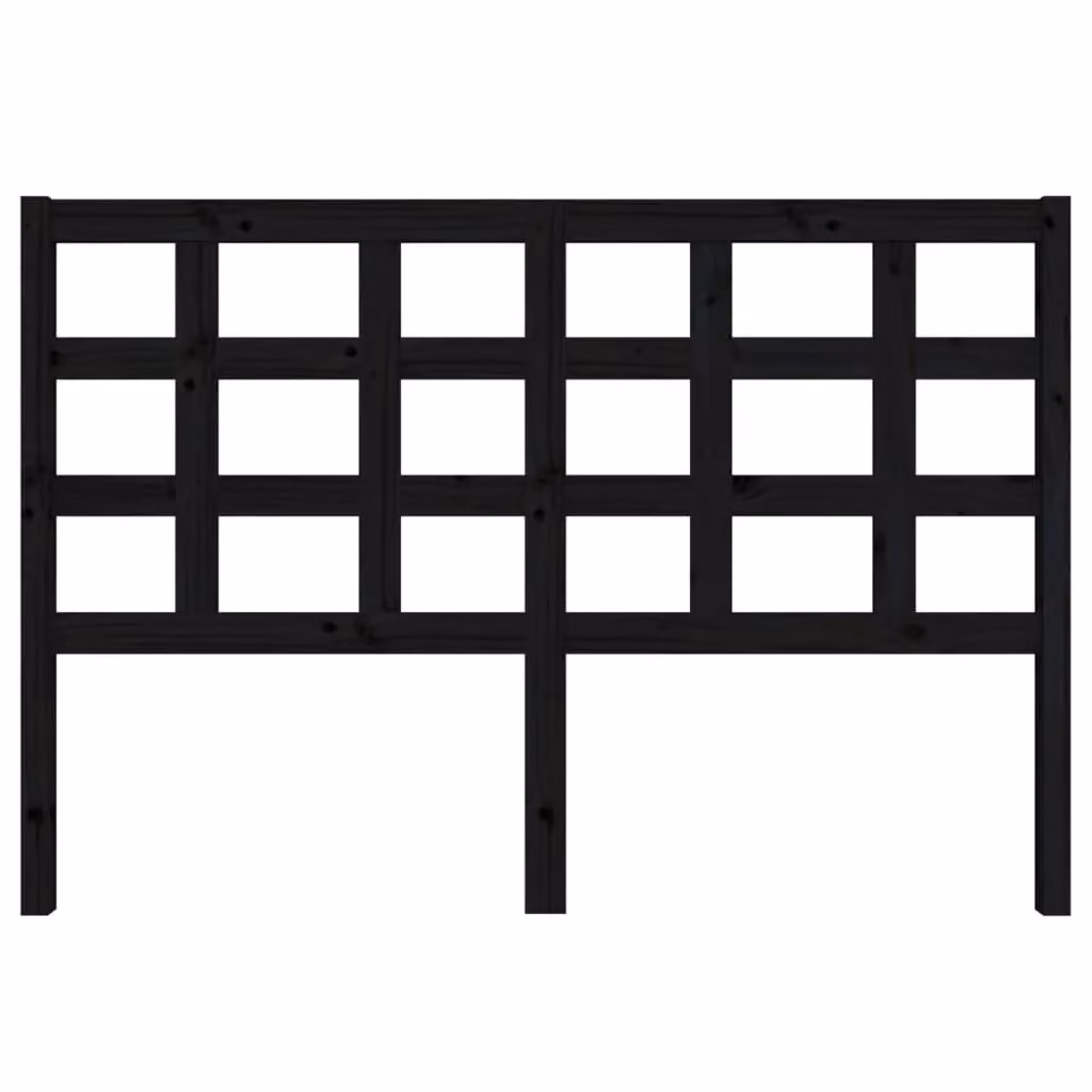 Berkfield Home Rustic Black Solid Wood Pine Bed Headboard W/D/H: 145.5 x 4 x 100 cm – 3