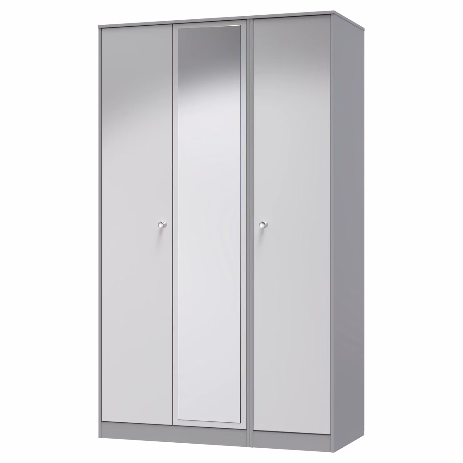 2 U Stowe Ready Assembled Tall Triple Mirror Wardrobe in Dark Grey Matt – 2