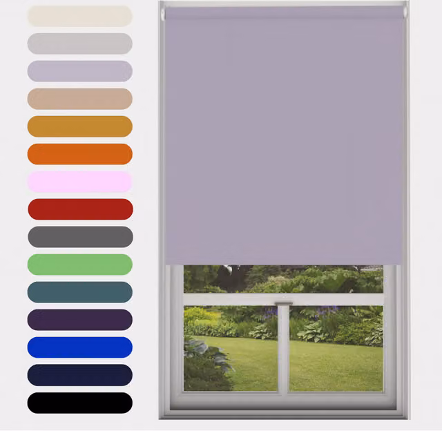 Caecus Made to Measure Blackout Roller Blind in Purple, W: 180 cm, H: 160 cm