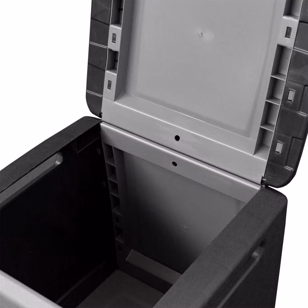 Berkfield Home Garden Storage Box in Dark Grey and Black, W/D/H: 54 x 53 x 57 cm – 4
