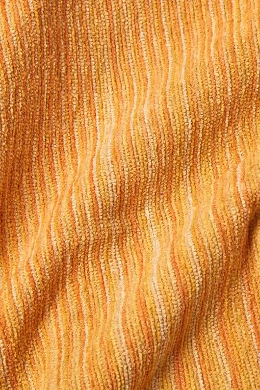 Homescapes Cotton Chenille Woven Throw in Rust Orange with Fringes, W/D/H: 150 x 200 cm – 2