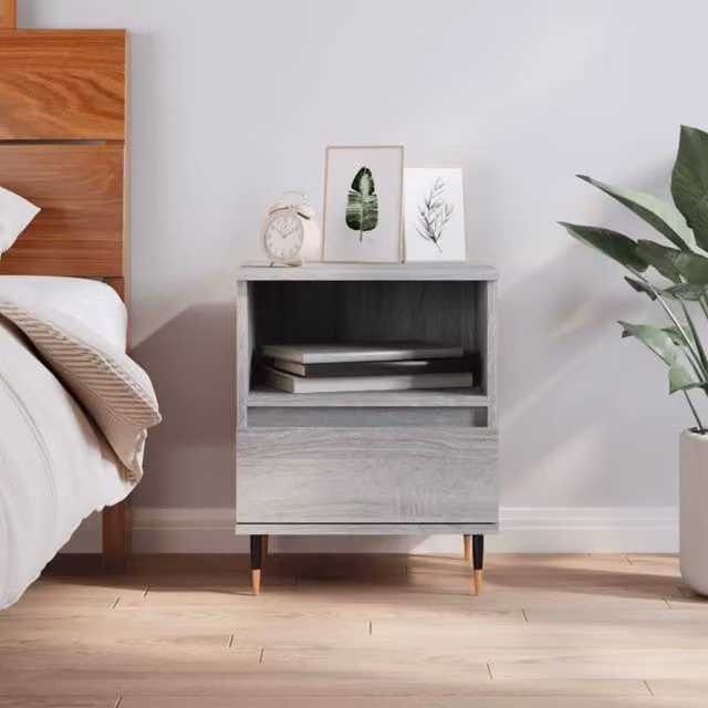 Berkfield Home Grey Sonoma Bedside Cabinet W/D/H: 40 x 35 x 50 cm – 1