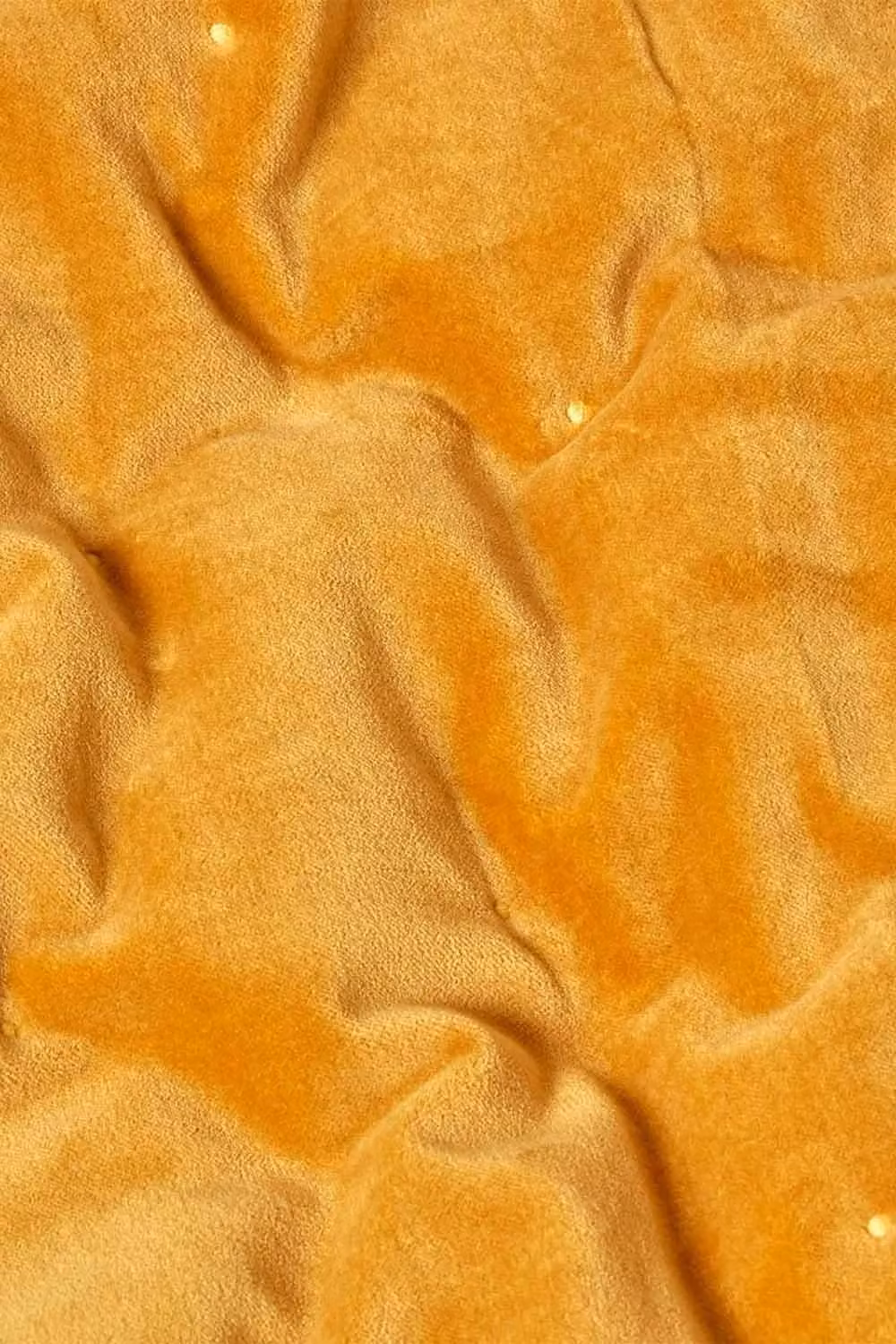 Homescapes Velvet Quilted Cotton Throw in Yellow, W/D/H: 150 x 200 cm – 2