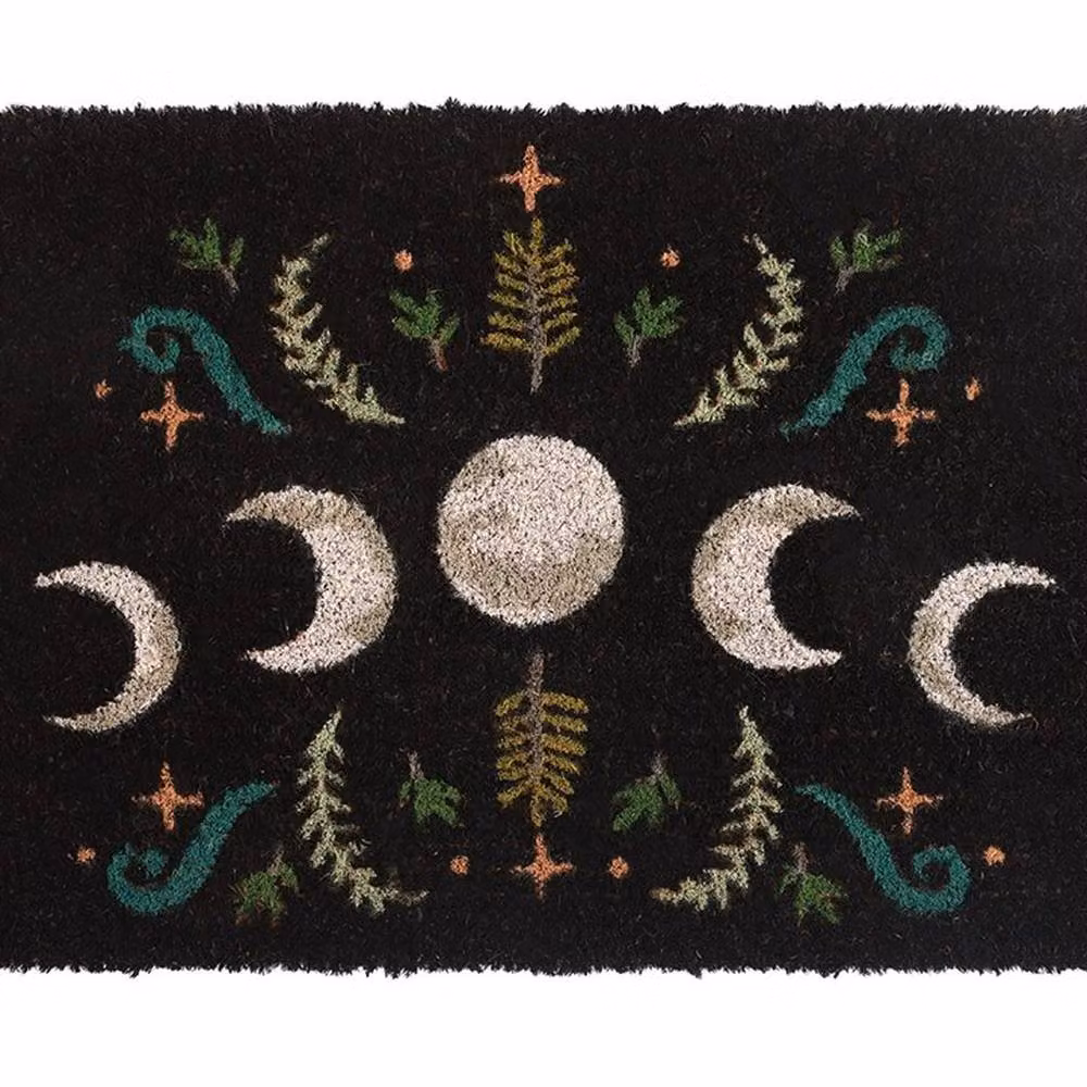 Uniqueful Black Dark Forest Moon Phase Doormat, Width: 100 cm – 2