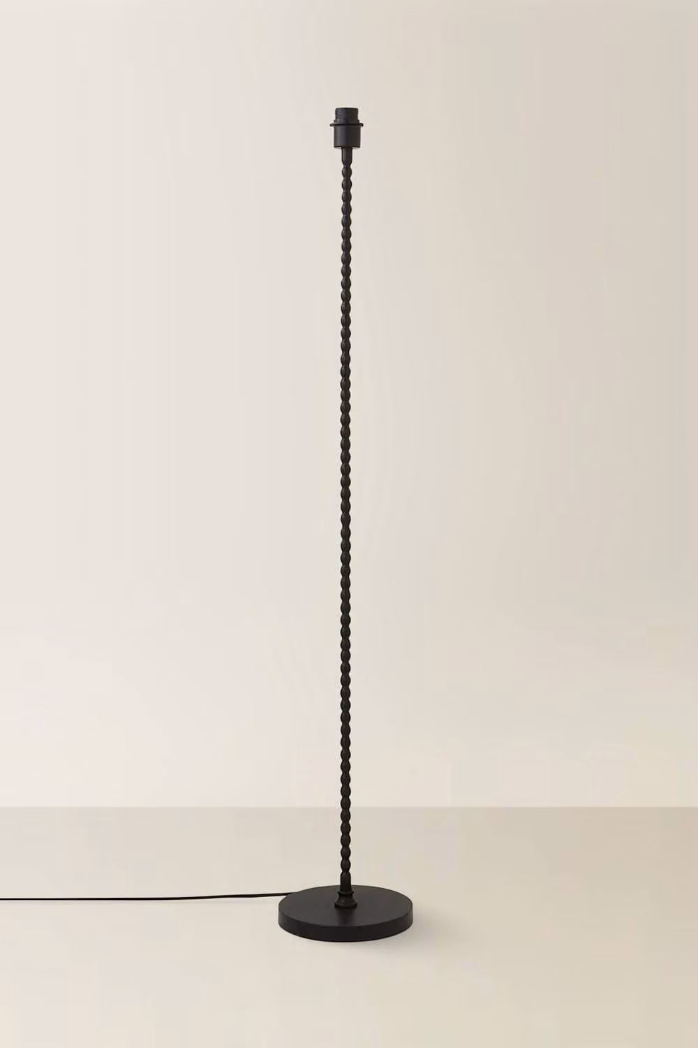 ValueLights Maeve Bobbin Bobbled Metal Floor Lamp Base in Black – 2