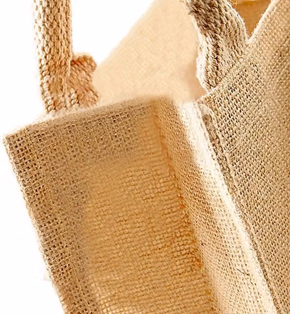 Westford Mill Jute Mini Gift Bags in Beige, Pack of 2