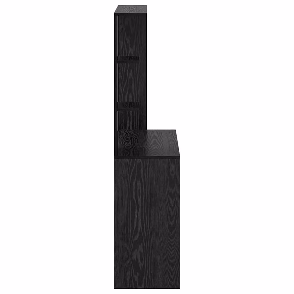 Berkfield Home Black Oak Computer Desk in Black Oak Solid Wood and MDF – 5