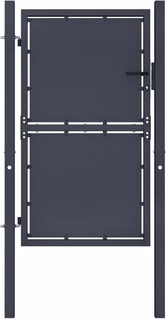 Berkfield Home Anthracite Steel Swing Garden Gate W: 100 cm, H: 125 cm – 1