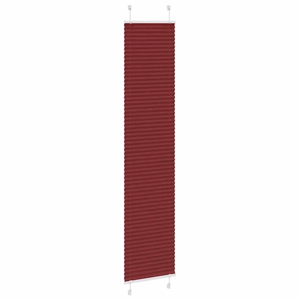 Berkfield Home Single Pleat Corded Blind in Bordeaux Red Polyester, W: 45 cm, H: 200 cm – 3