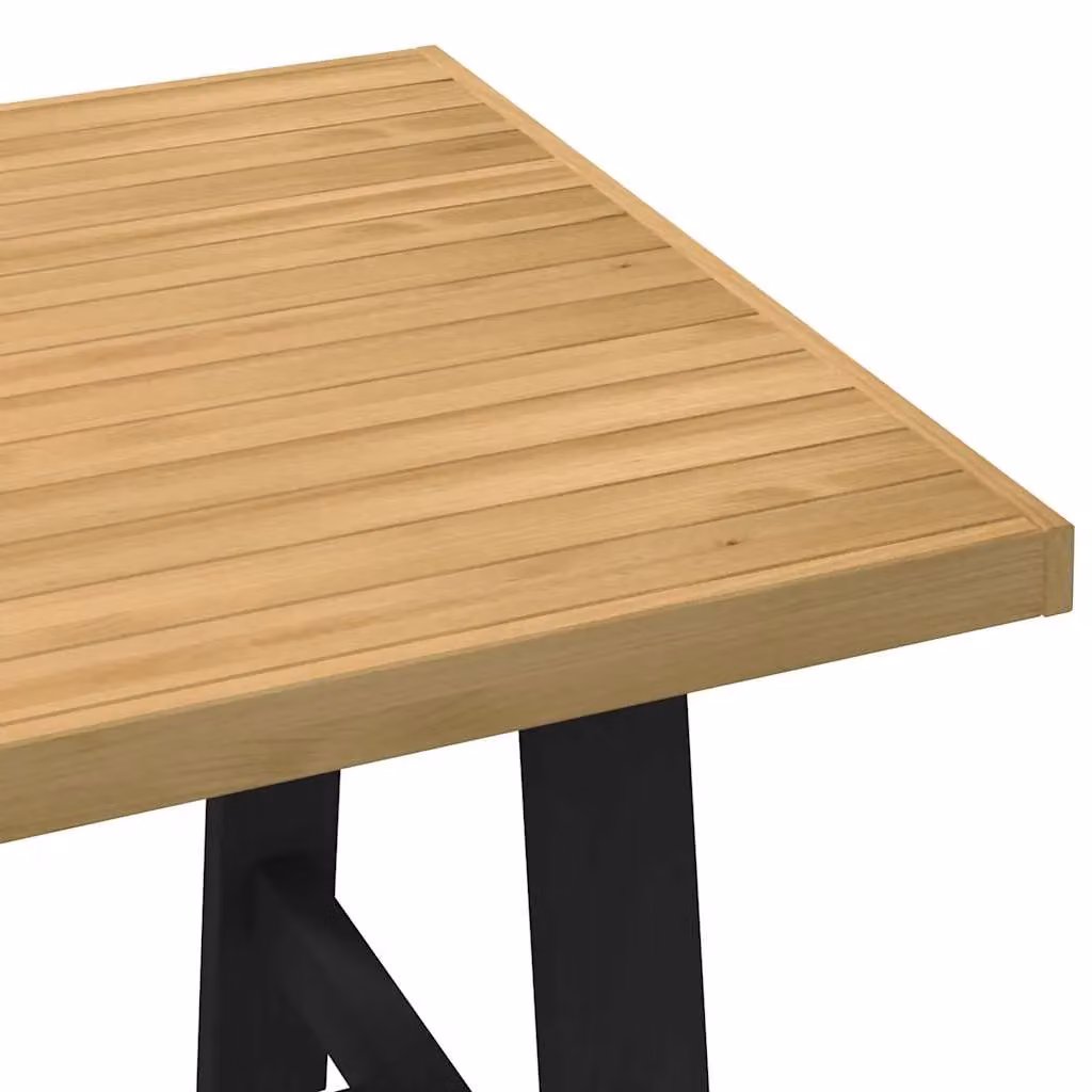 Berkfield Home NOAIN Rectangular Dining Table in Brown Solid Pine with A-Shaped Legs W/D/H: 160 x 90 x 75 cm – 4