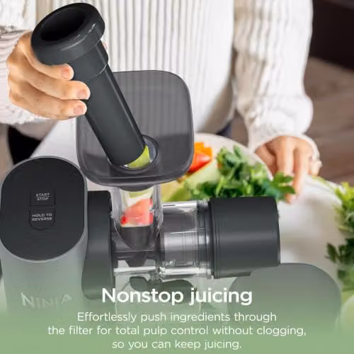 Ninja 3-in-1 Cold Press Slow Juicer with Slice and Shred Blades in Black or Grey JC152UK – 8