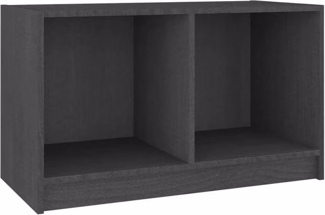 Berkfield Home Modern Grey Solid Pinewood TV Cabinet W/D/H: 70 x 33 x 42 cm
