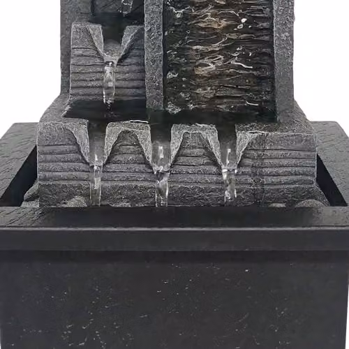 Well Being Aztec Decorative Desktop LED Light Water Feature, Multicolour, W/D/H: 16.5 x 21.5 x 21.5 cm – 3