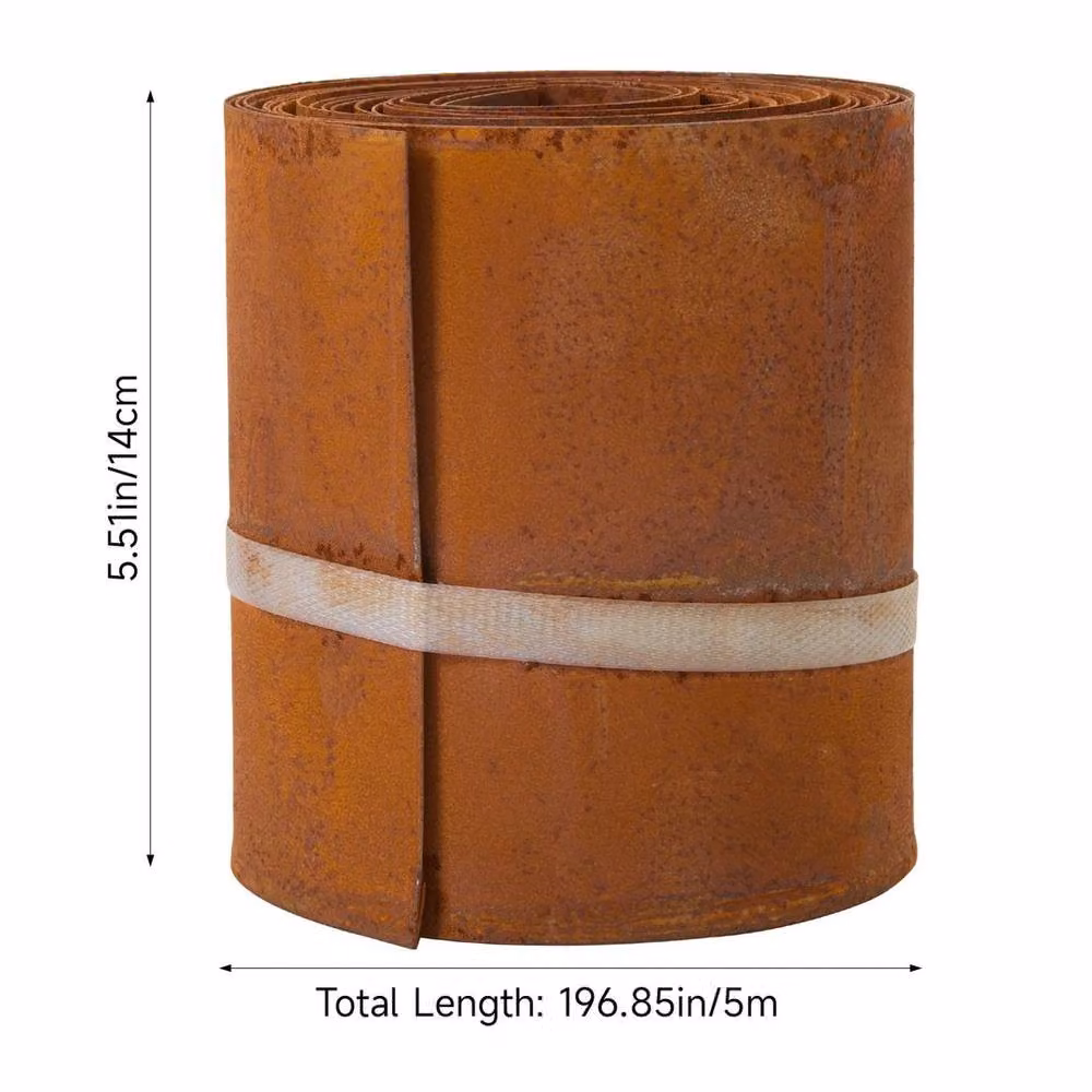 Kelvenix Metal Lawn Edging in Brown, 14cm x 5m – 2