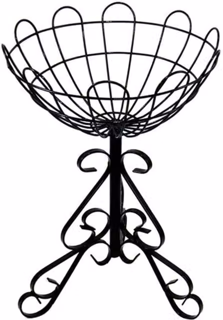 Garden Pride Black Plastic Coated Steel Patio Planter Basket Stand