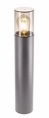 CGC Lighting Bluebell Modern Outdoor Post Bollard Light in Grey with Smoky Glass Diffuser – 2