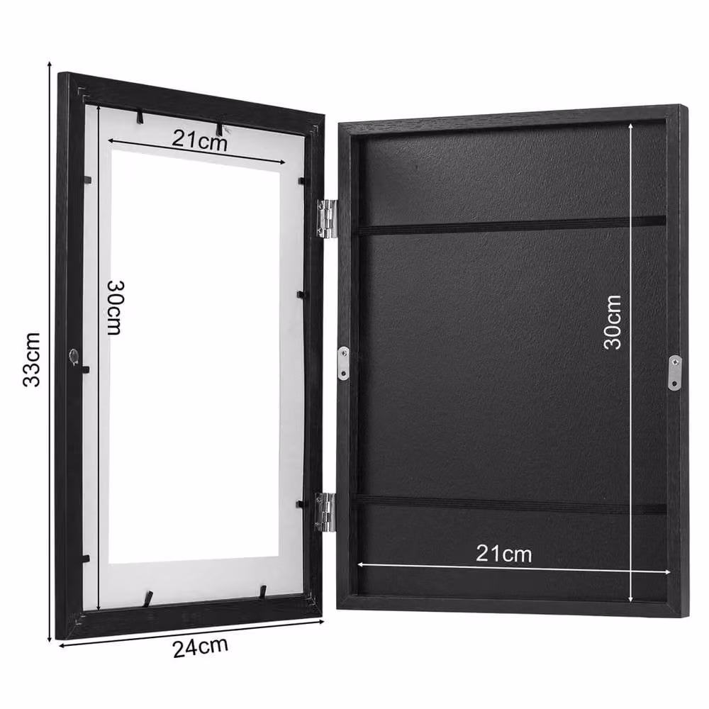 FLAVORA Black A4 Single Artwork Display Frame for Paper, W/H: 100 x 15 cm – 1