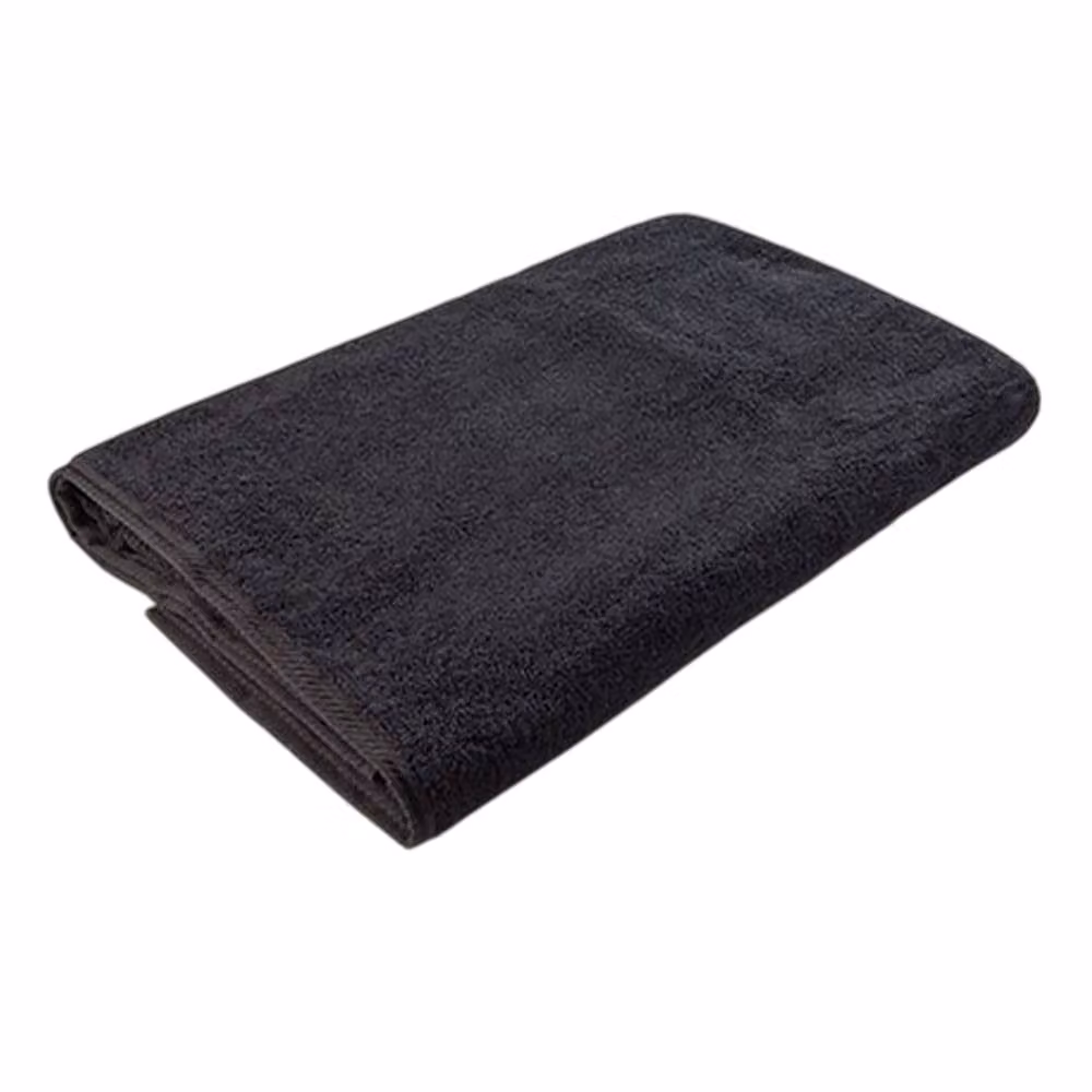 ARTG Black Cotton Terrycloth Bordered Bath Towel – 2