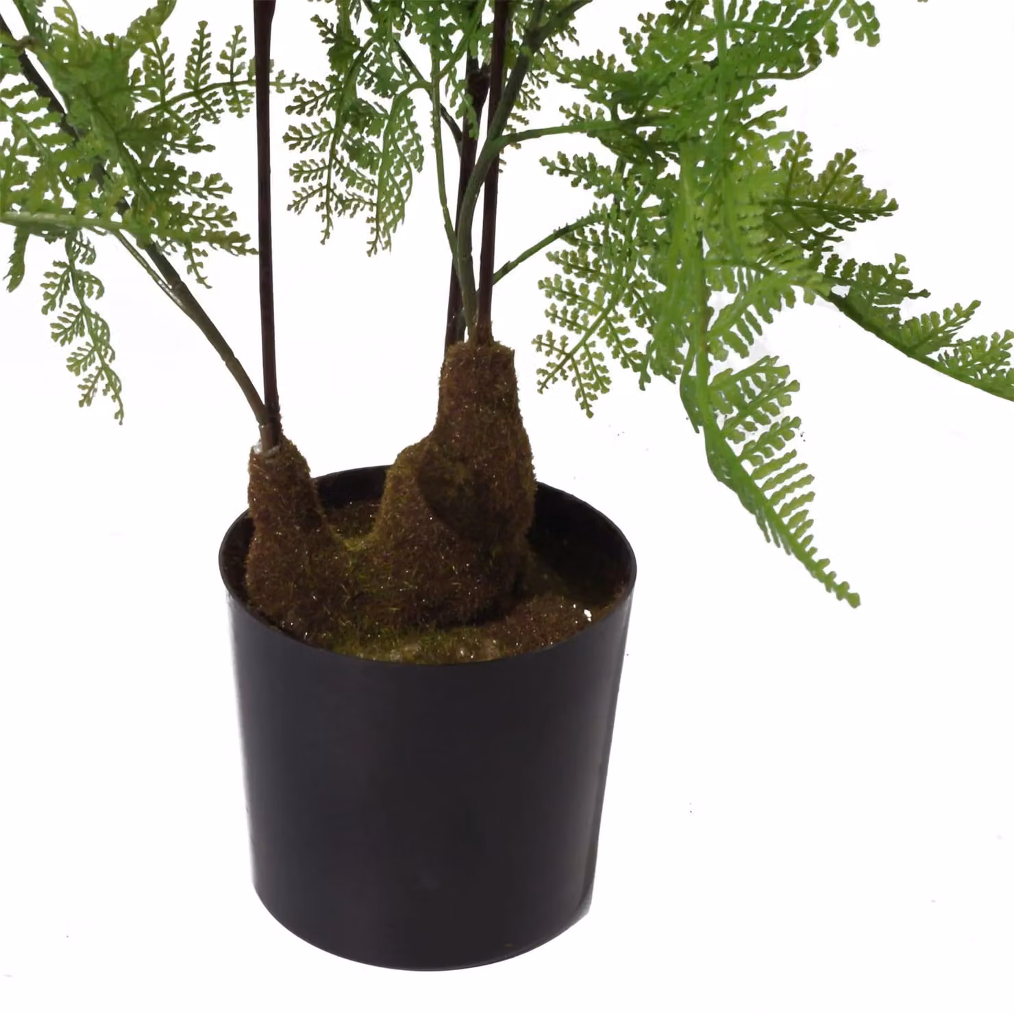 Leaf Design Realistic Artificial Potted Fern Plant in Green, H 60 cm x W 40 cm x D 40 cm – 3