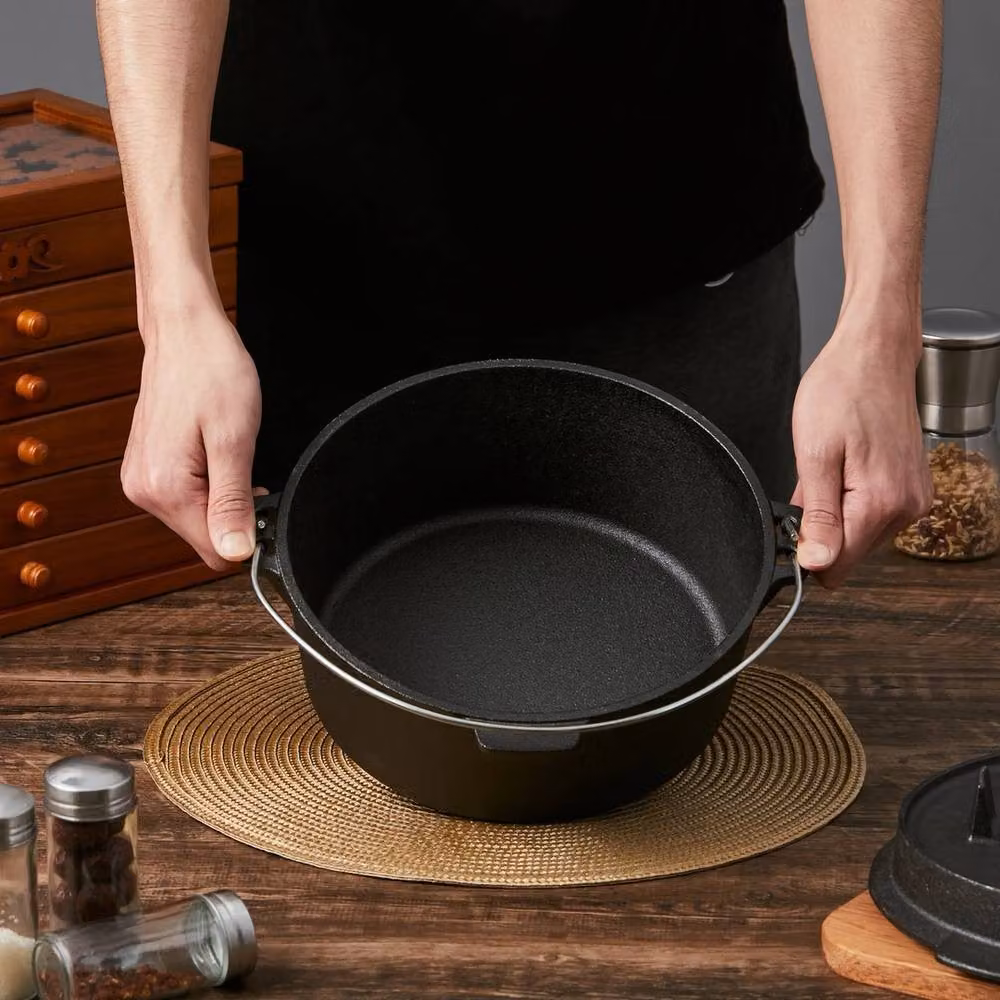 Havendro Cast Iron Oven Lid Lifter Stand and Soup Pot in Black – 3