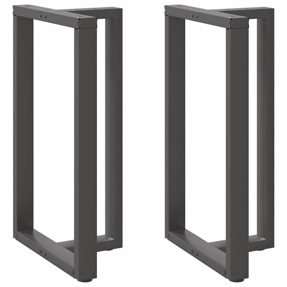 Berkfield T-Shaped Bar Table Legs, 2 Piece Steel Set in Anthracite, W: 60 cm, D: 35 cm, H: 100-101 cm – 1