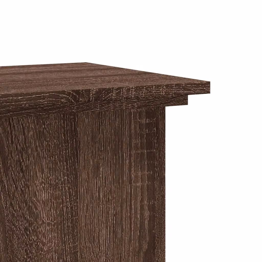 Berkfield Home Modern Plant Stand in Brown Oak, W/D/H: 33 x 33 x 80 cm – 3