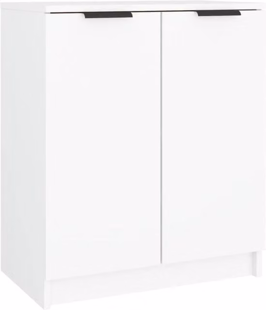 Berkfield Home Modern White Wall Mounted Shoe Cabinet W/D/H: 59 x 35 x 70 cm