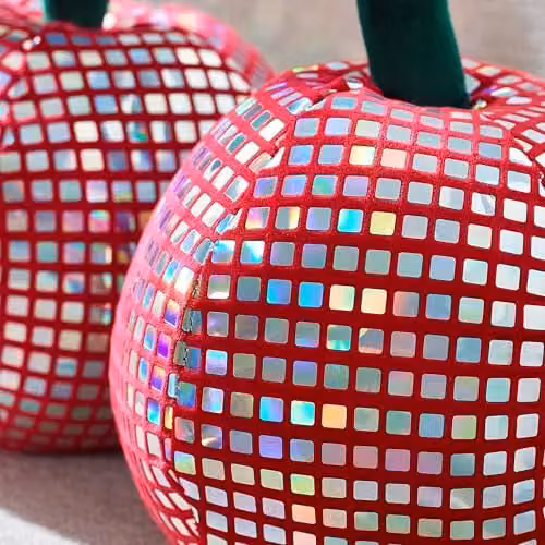 Catherine Lansfield Disco Cherries 3D Shaped Cushion in Pink and Red – 2
