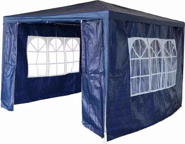 BIRCHTREE Blue PE Gazebo 3 x 3 m