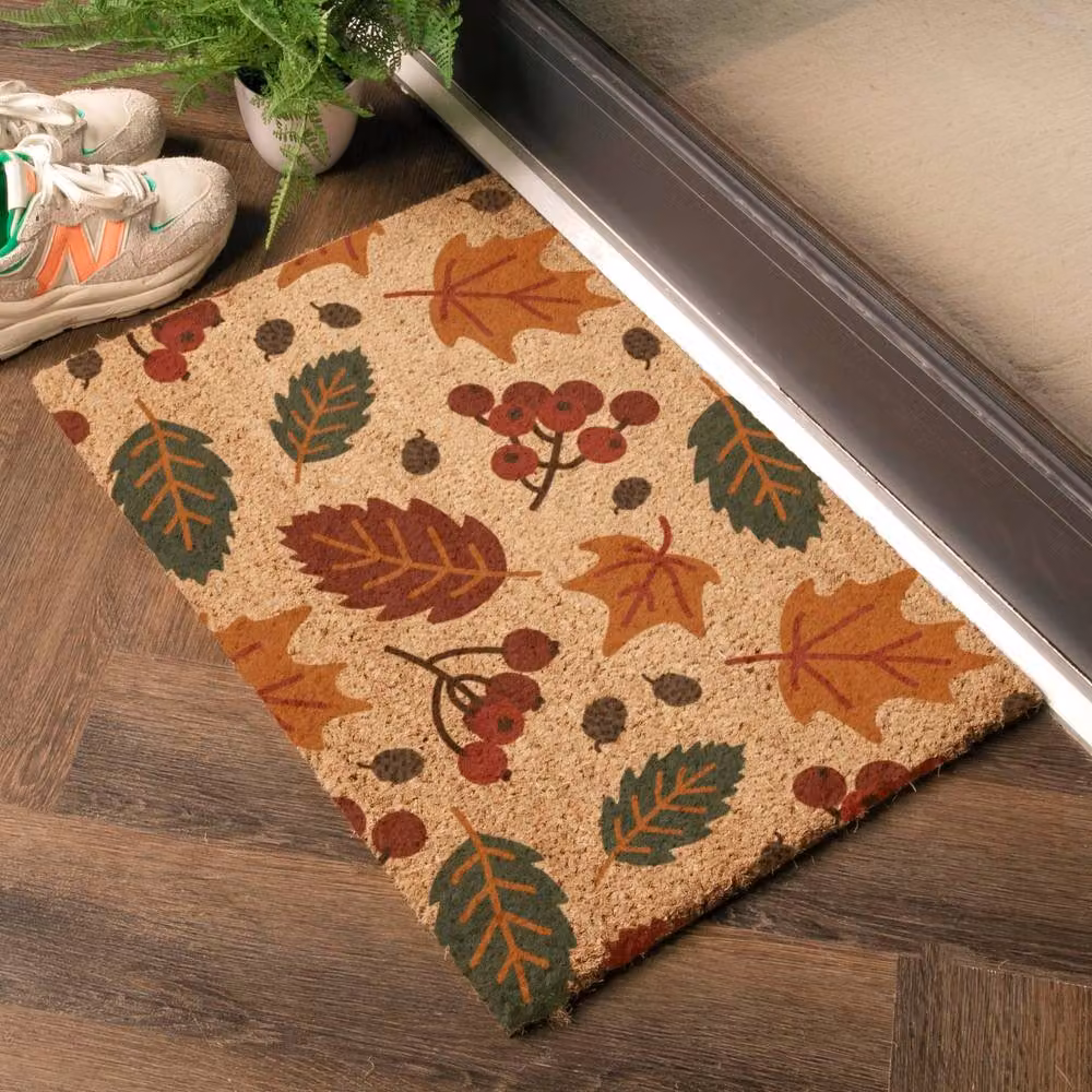 Artsy Mats Autumn Leaves Doormat in Brown and Multicolour, W/D: 60 x 40 cm – 2