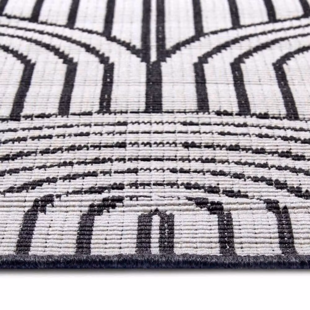 THE RUGS Pangli Reversible Flatweave Indoor Outdoor Rug in Black, W: 240 cm, D: 330 cm – 4