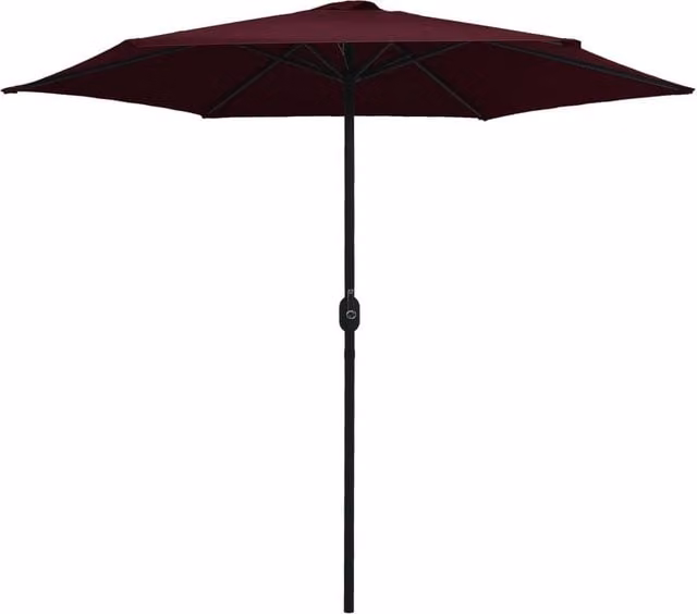 Berkfield Home Outdoor Parasol with Aluminium Pole, Burgundy Red, W: 270 cm, D: 246 cm – 1