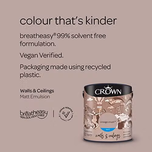 Crown Matt Emulsion Paint in Brown, 2.5l – 2