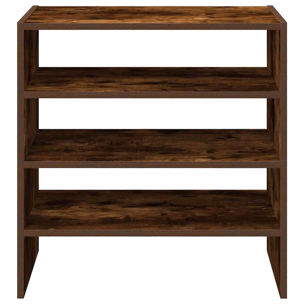 Berkfield Home Stackable Shoe Racks, 2 Piece Set, Smoked Oak Brown, W/D/H: 60 x 30 x 30.5 cm – 4