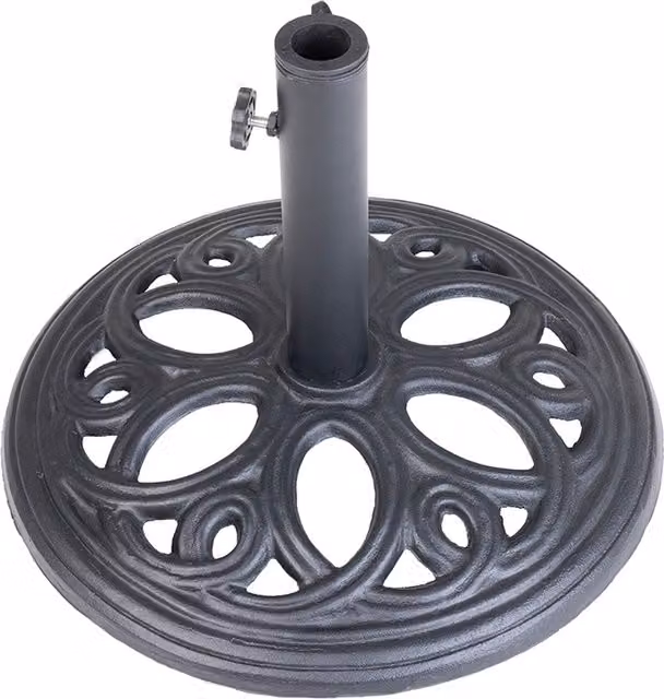 Charles Bentley Black Cast Iron Round Freestanding Patio Parasol Base