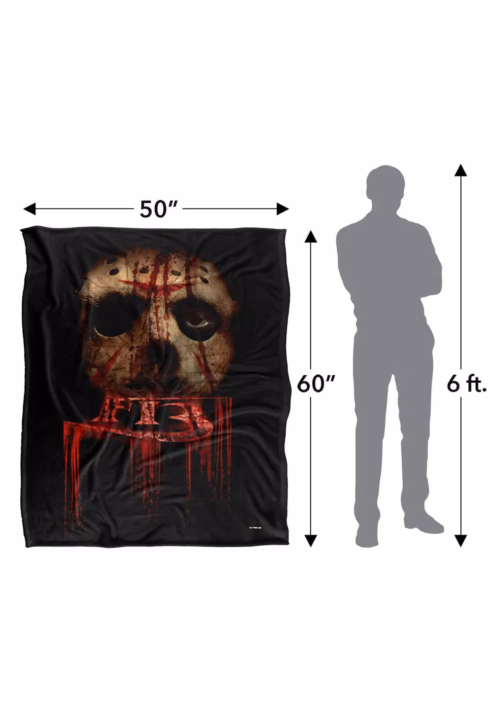 LOGOVISION Friday the 13th Super Soft Fleece Throw Blanket, Multicolour and White, W/D/H: 152 x 127 cm – 7