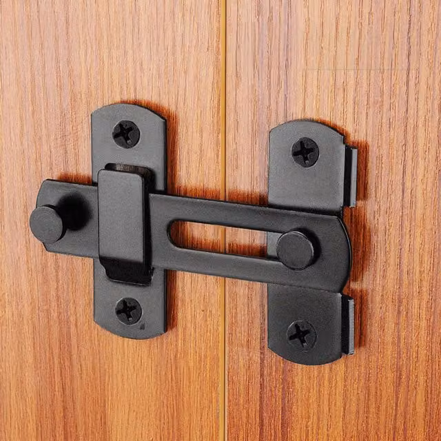 Livingandhome Black Stainless Steel Barn Door Lock for Sliding Cabinets